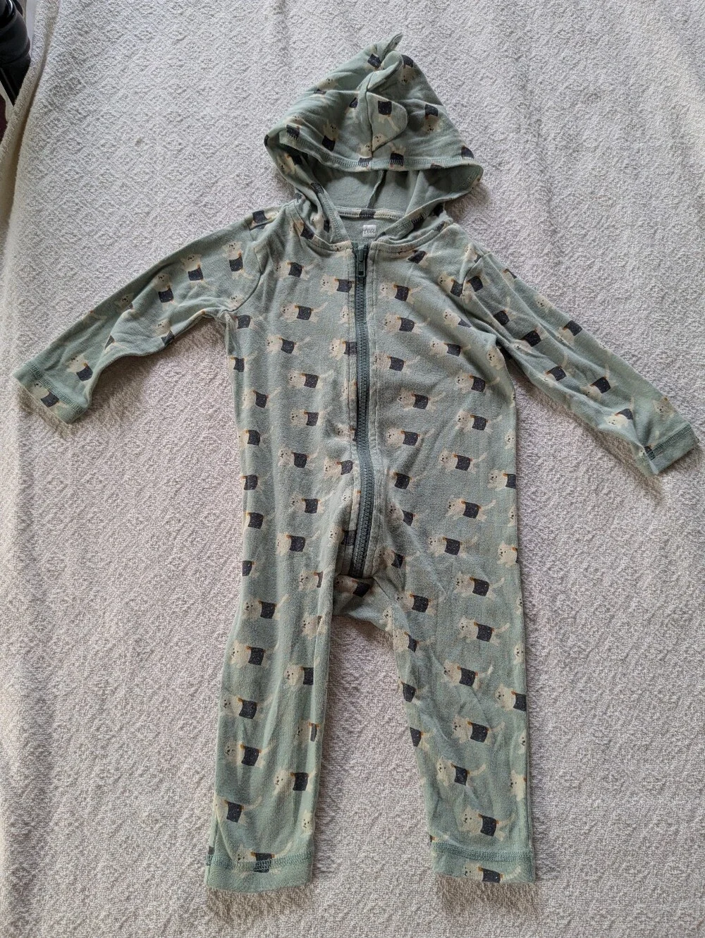 Tea Collection 12-18 Month Dino Spiked Hooded Romper Sushi Cat Zip Up